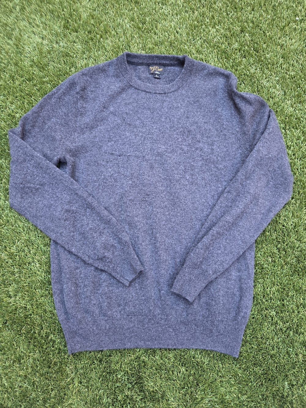 J. Crew Men’s Crewneck Cashmere Sweater - Heather Charcoal - Size S